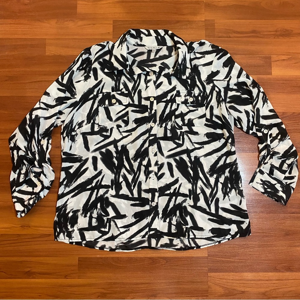 Stylish Black and White Women's Blouse